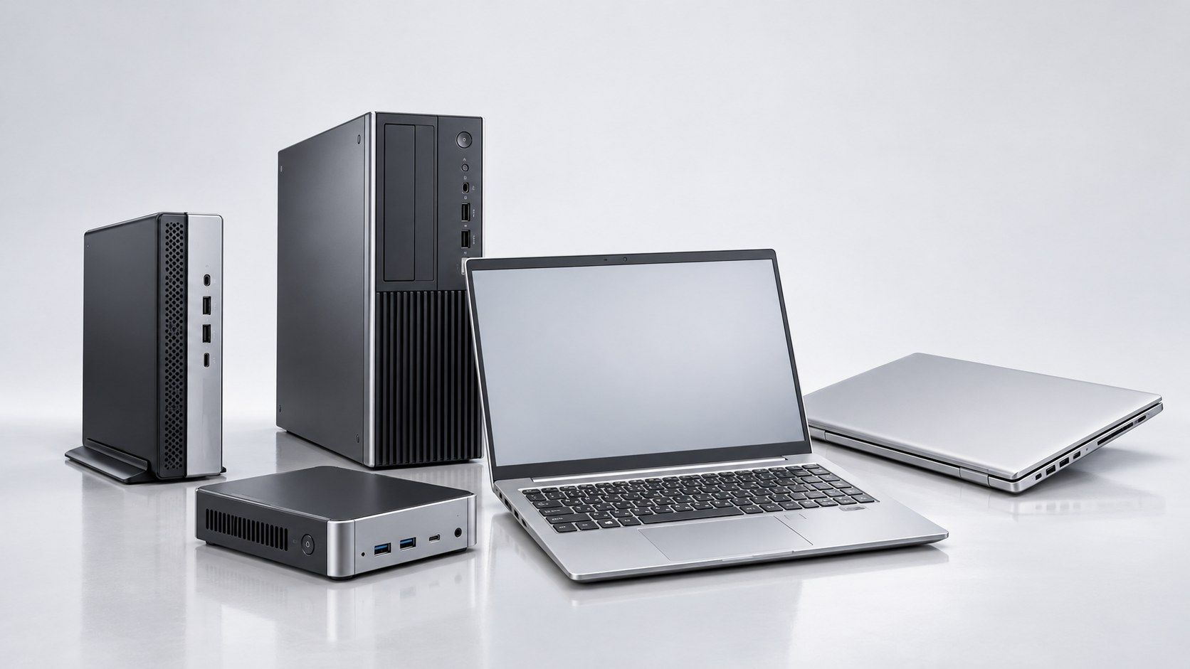 整備済みのデスクトップPCとノートPC