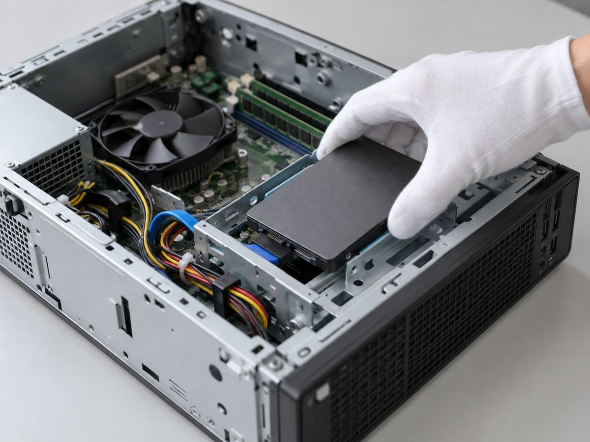 SSDを交換する作業